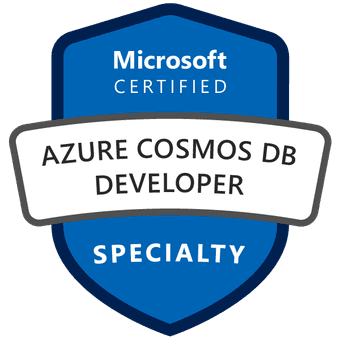 Microsoft Certified Azure Cosmos DB Developer Specialty badge