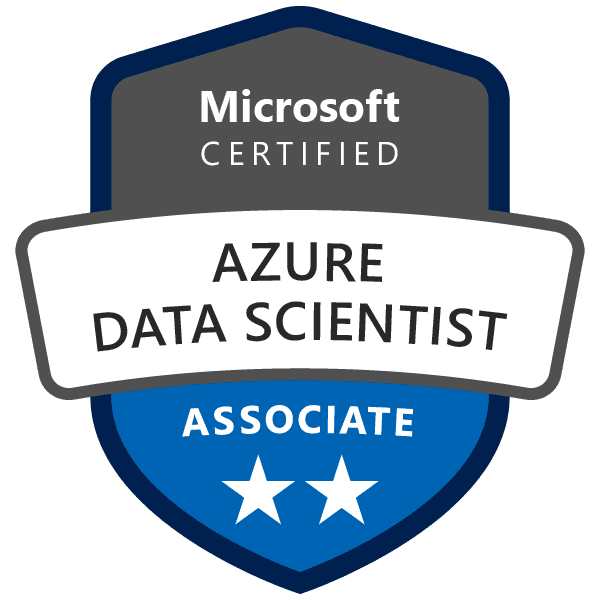 Microsoft Certified Azure Data Scientist Associate badge
